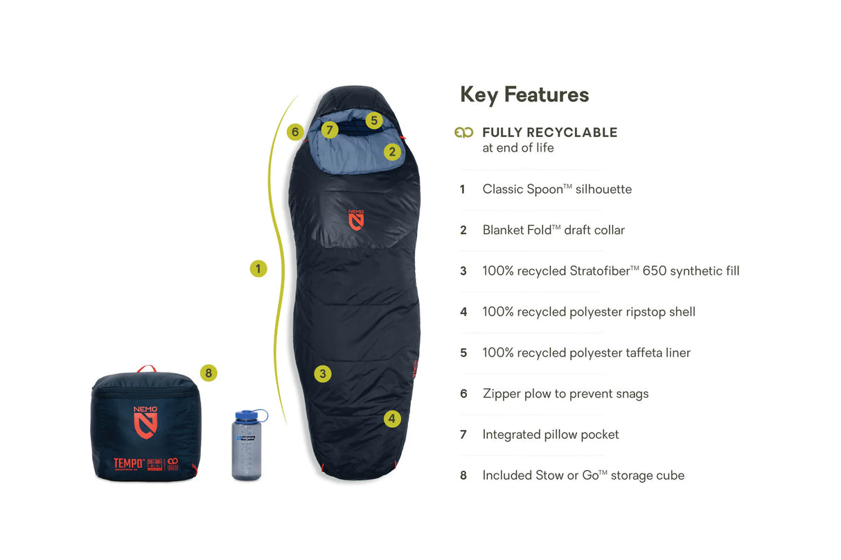 Nemo Tempo 20°F/-7°C Sleeping Bag Men's Regular