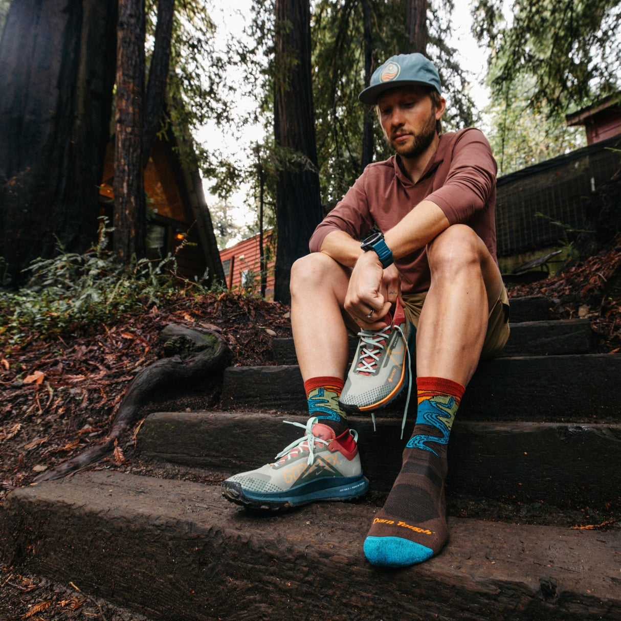 Darn Tough Chasing Waterfalls Cushioned Lightweight Hiking Micro Crew Sock Men's 5020