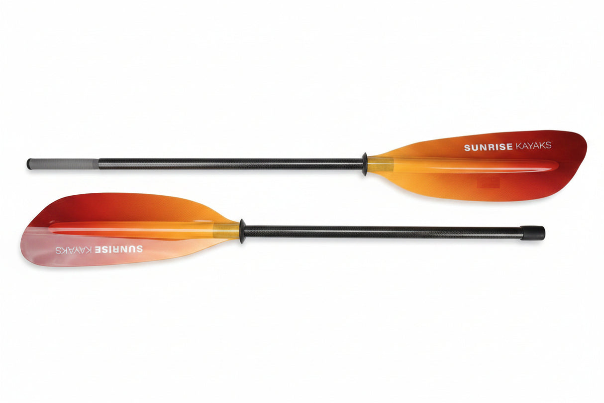 Sunrise Kayaks Carbon 2pc Adjustable Kayak Paddle Fiberglass Blade, 220-230cm