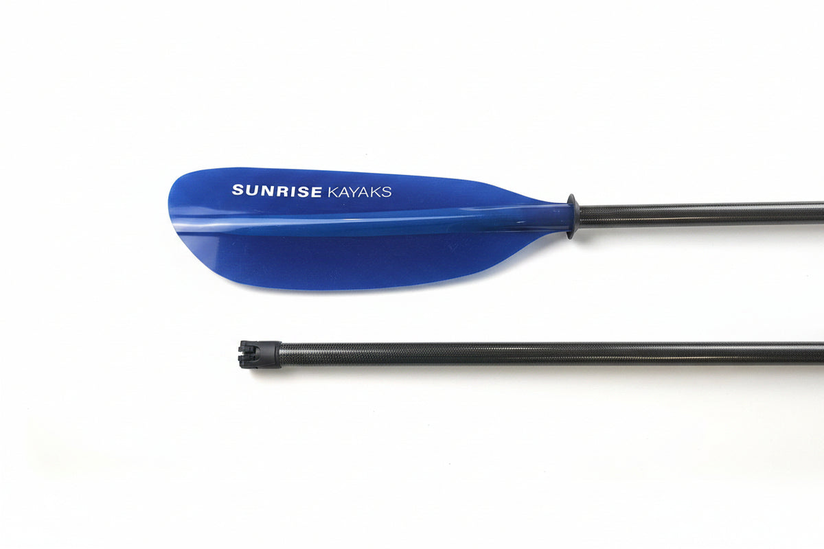 Sunrise Kayaks Carbon 2pc Adjustable Kayak Paddle Fiberglass Blade, 220-230cm