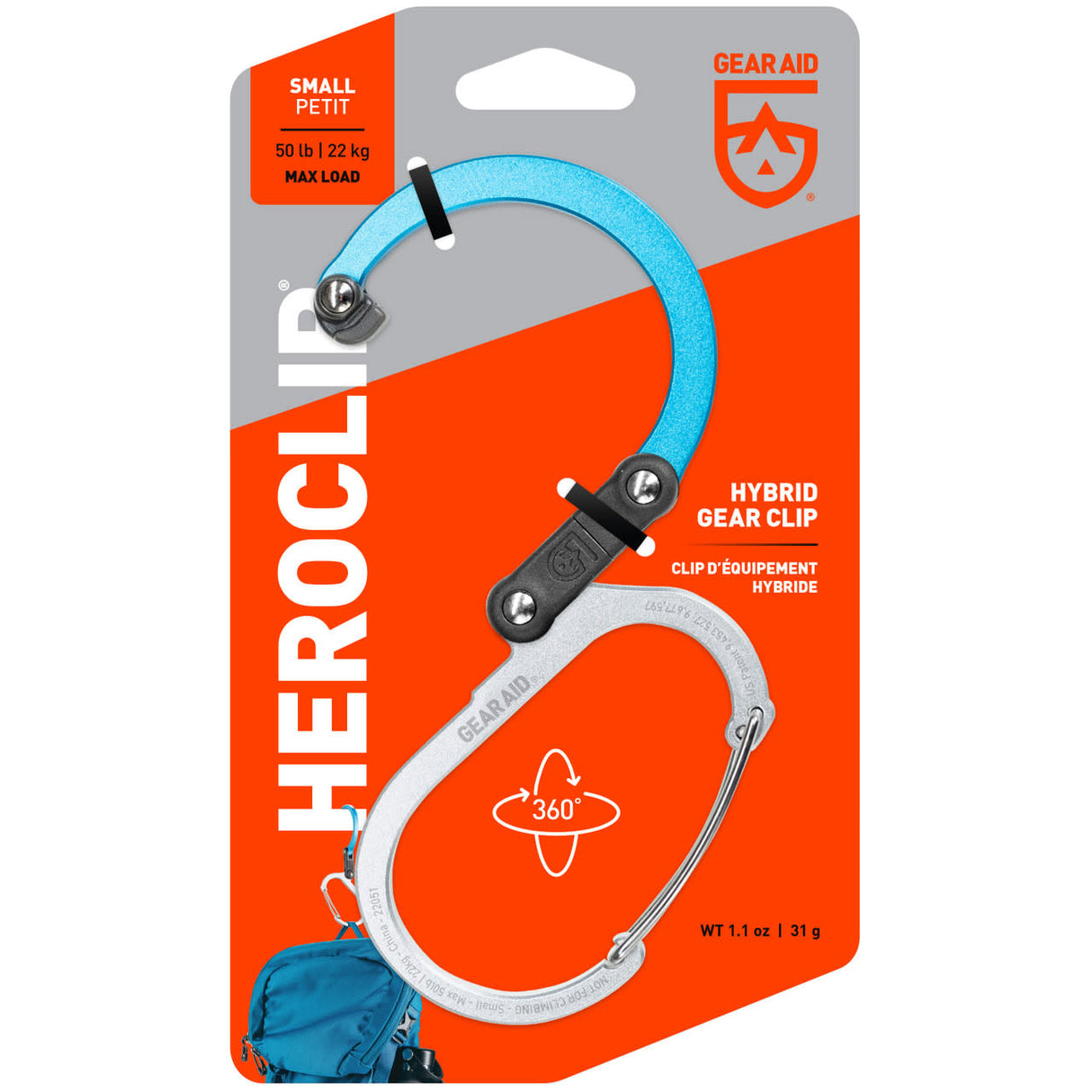 Heroclip Carabiner Hook Clip - Small