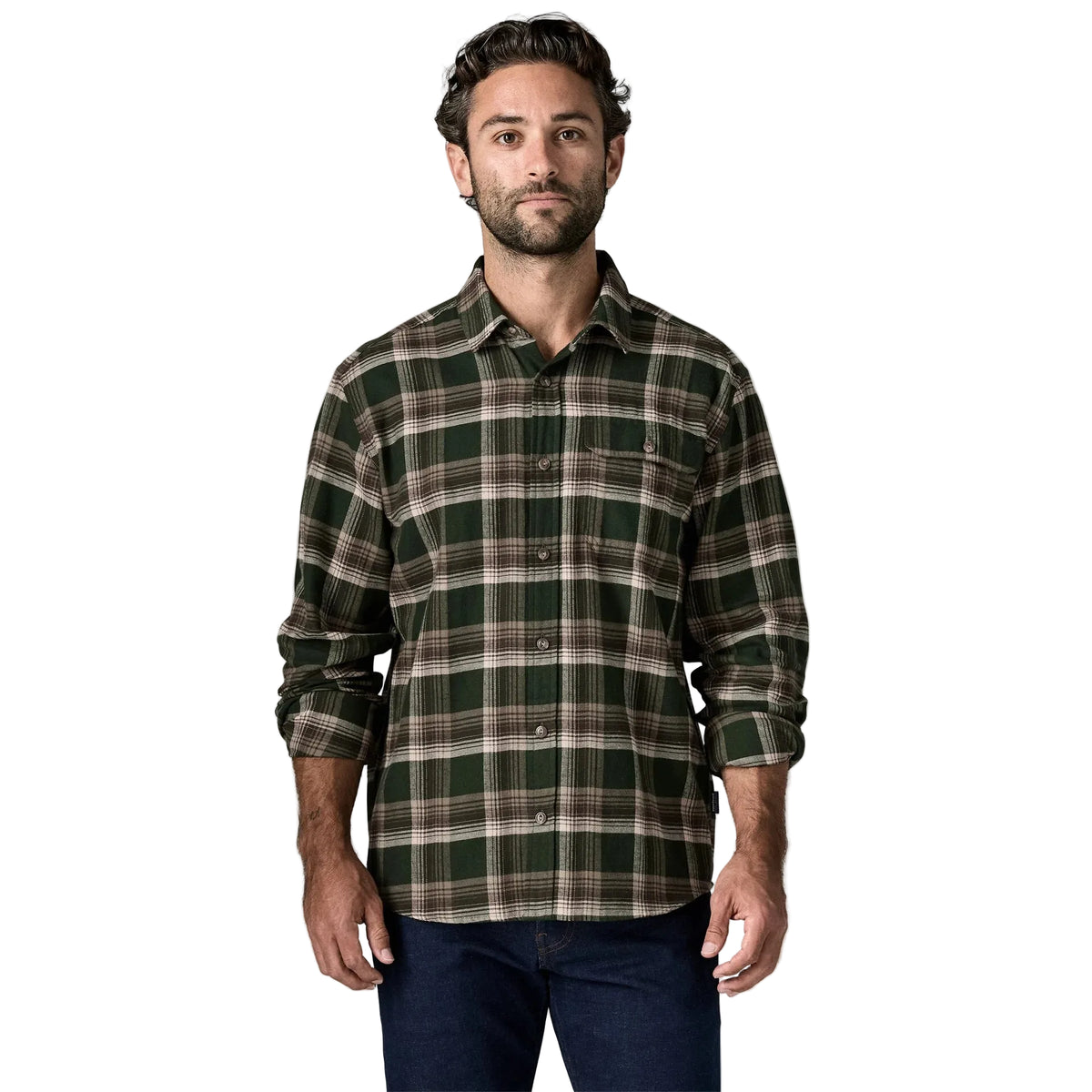 Patagonia Long Sleeve Lightweight Fjord Flannel Shirt Men's