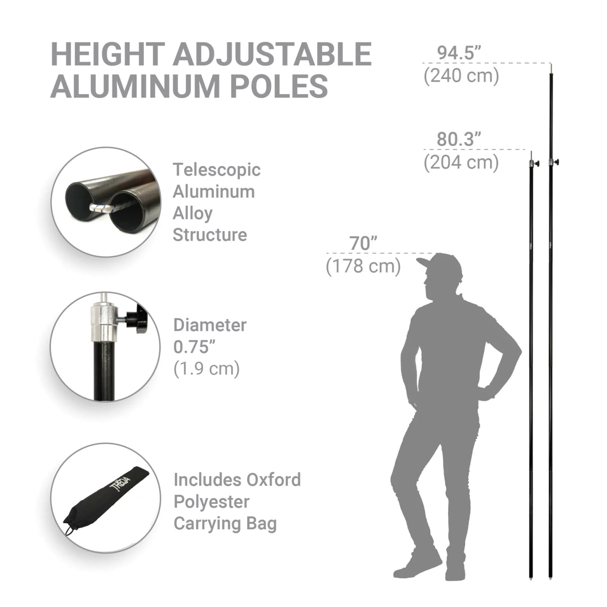 Treqa Adjustable Pole