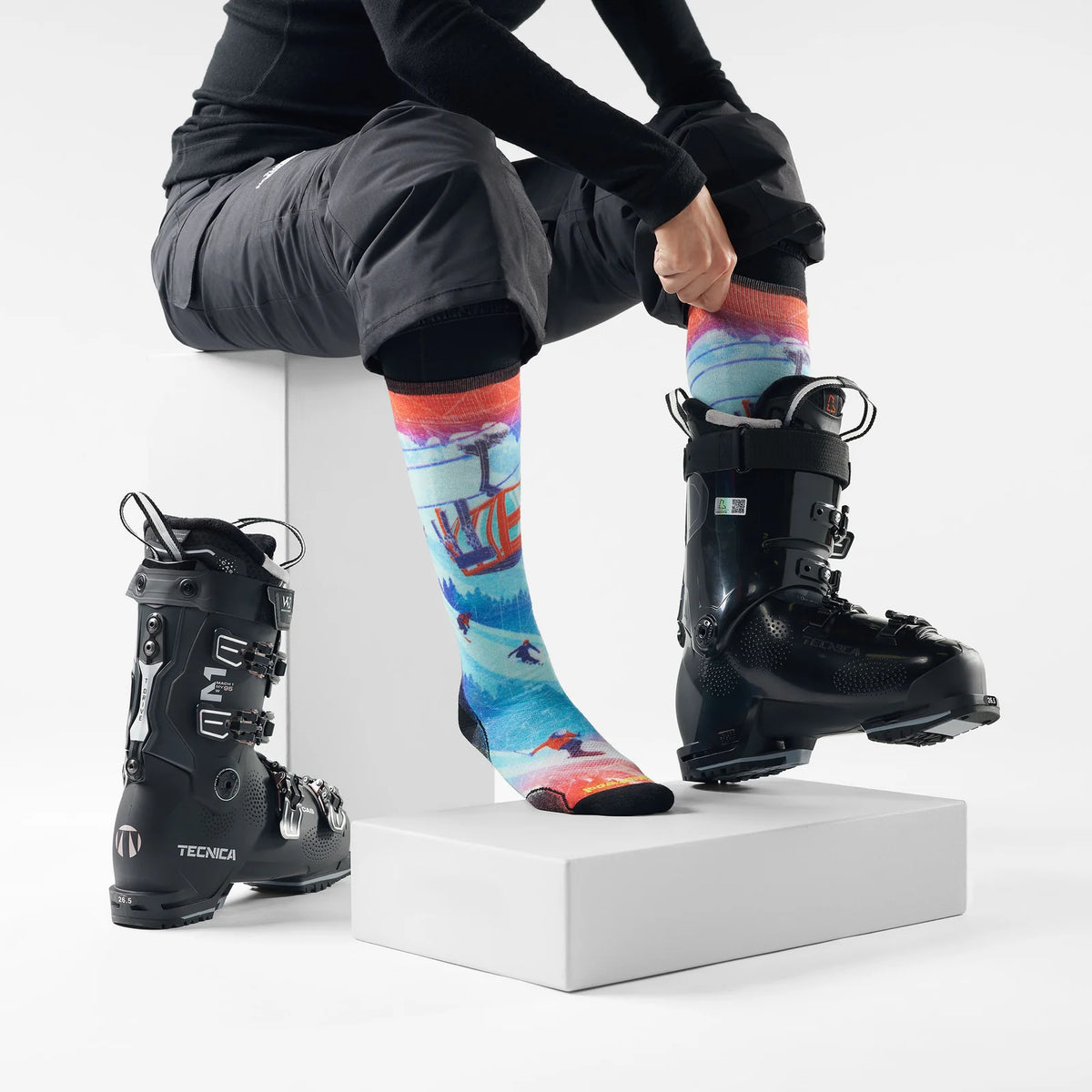 Smartwool Ski Zero Cushion Ski Day Print OTC Socks 2144