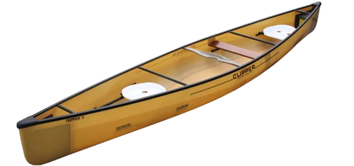 Clipper Canoe Tripper-S 16'6" Ultralight Kevlar Garnitures Noires Transparentes