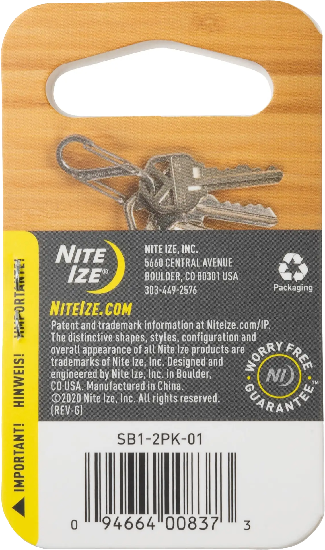 Nite Ize S-Biner #1 2 Pack, Stainless