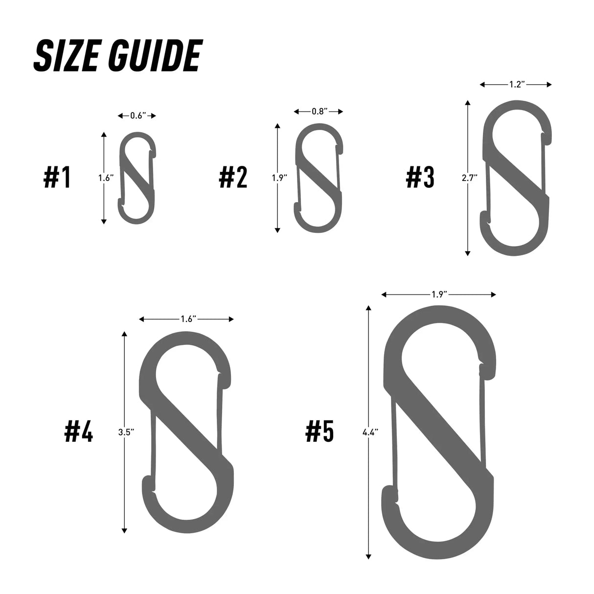 Nite Ize S-Biner #1 2 Pack, Stainless