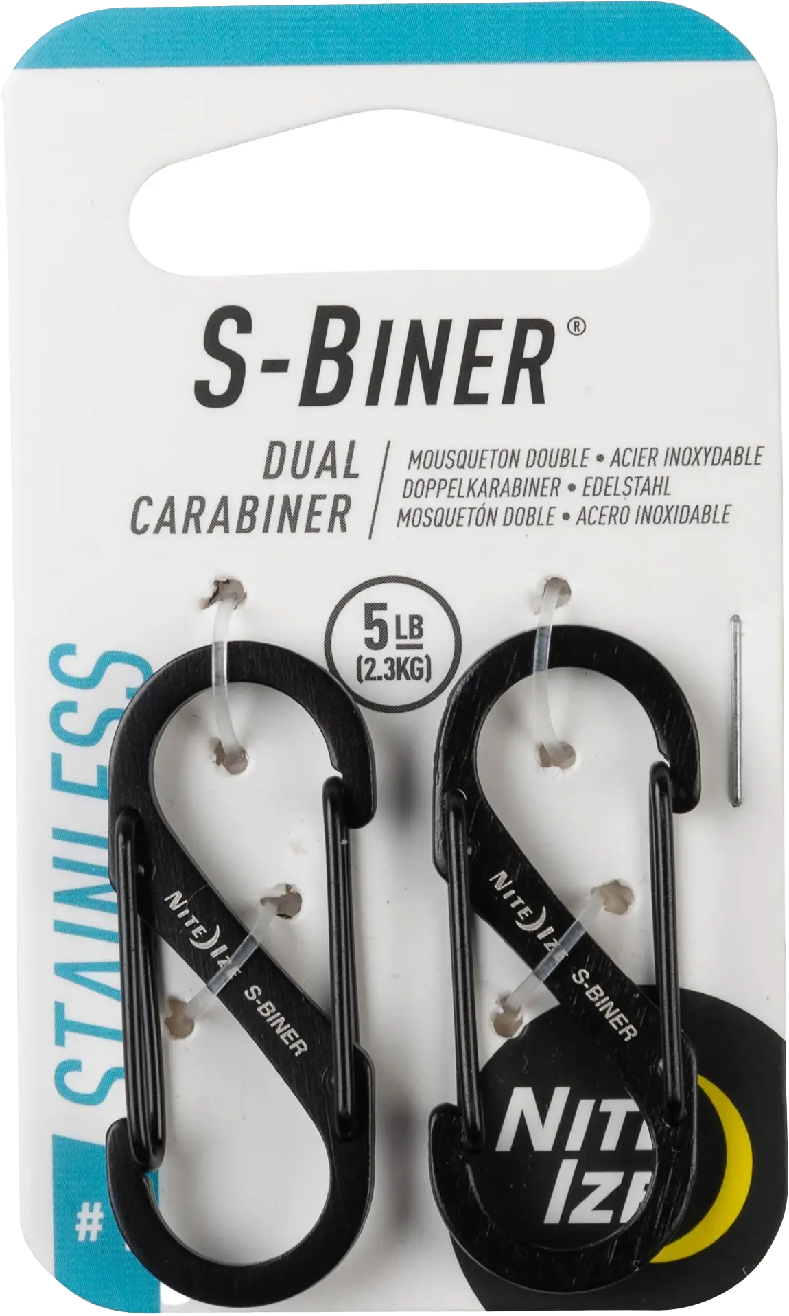 Nite Ize S-Biner #1 2 Pack, Stainless
