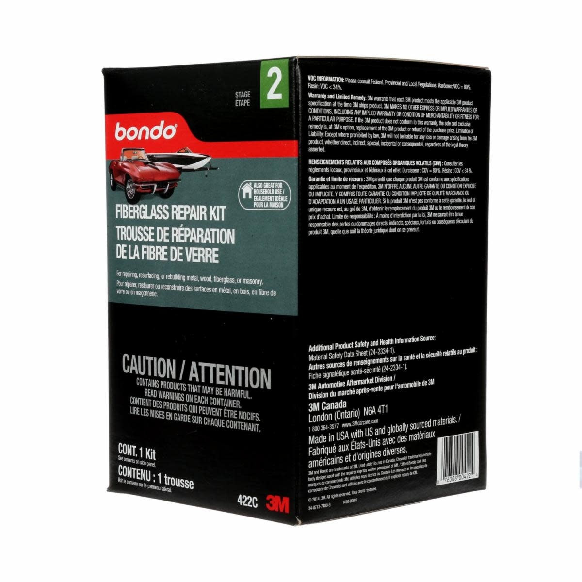 3M Bondo Fiberglass repair kit 852ml
