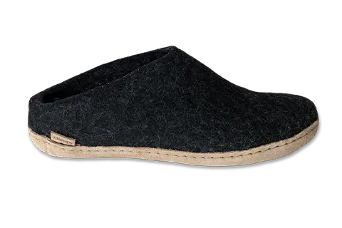 Glerups Felt Slipper With Leather Sole