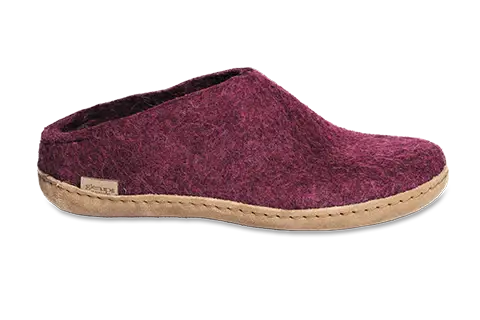 Glerups Felt Slipper With Leather Sole
