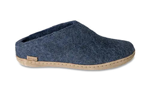Glerups Felt Slipper With Leather Sole