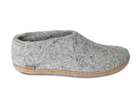 Glerups Felt Shoe With Leather Sole