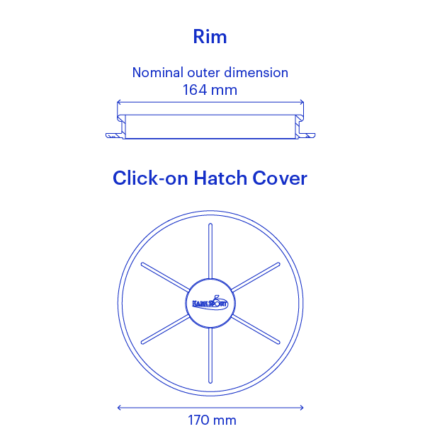 Kajak Sport Round Hatch 15 Click-On Cover