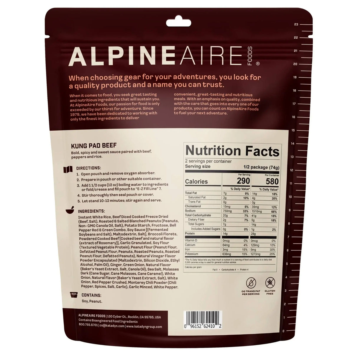 AlpineAire Kung Pao Beef - Two Servings