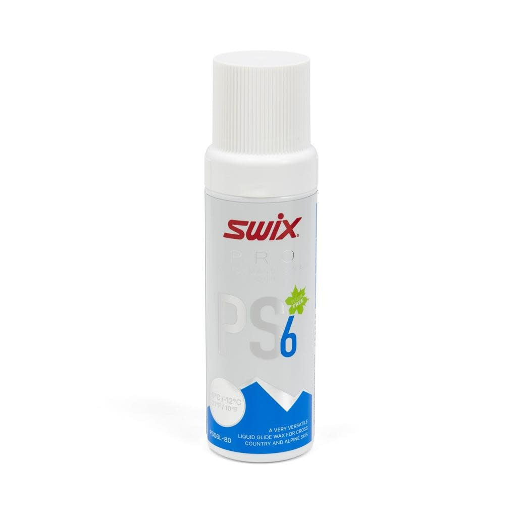 Swix PS6 Blue -6C to -12C Liquid Glide Wax, 80ml
