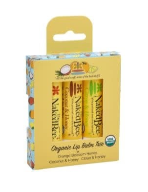 The Naked Bee Organic Lip Balm Trio