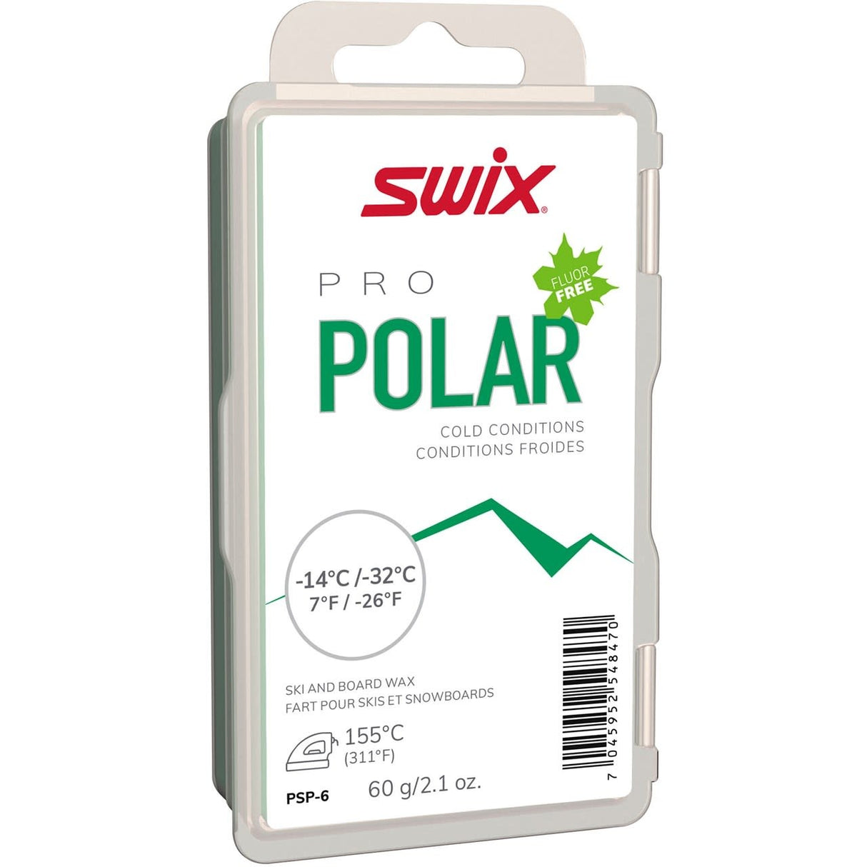 Swix PS Polar -14C to -32C Glide Wax, 60g