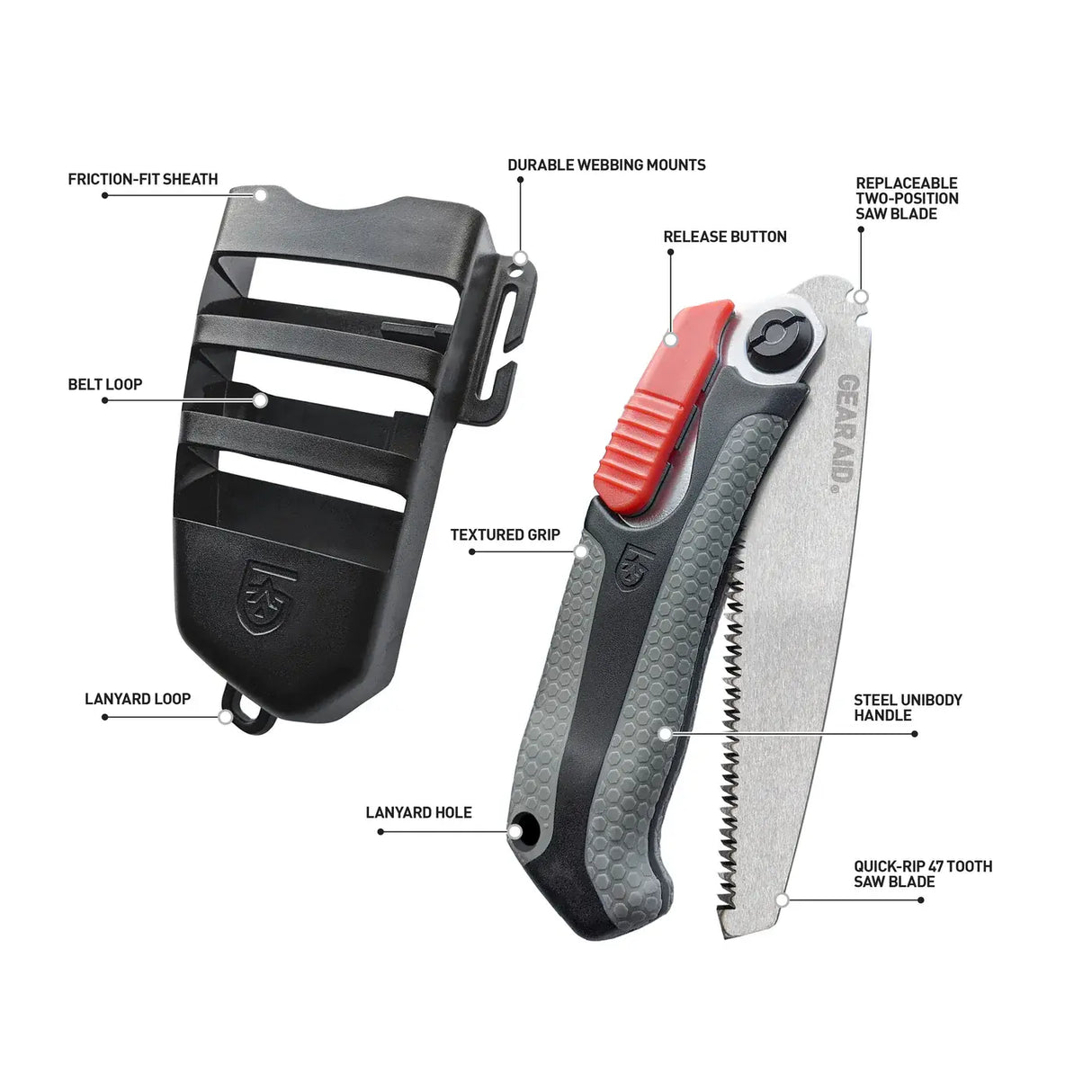 Gear Aid Skara Camp Saw with Sheath