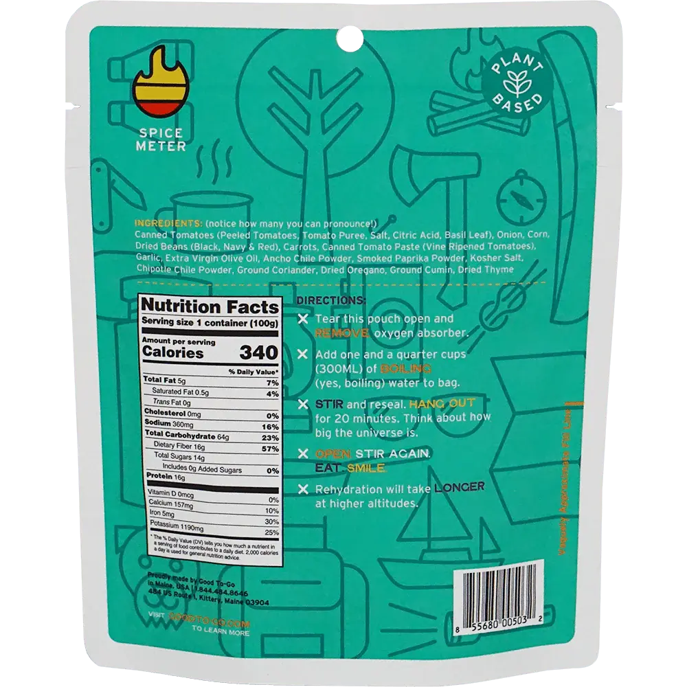 Good-To-Go Smoked Three Bean Chilli - Two Servings