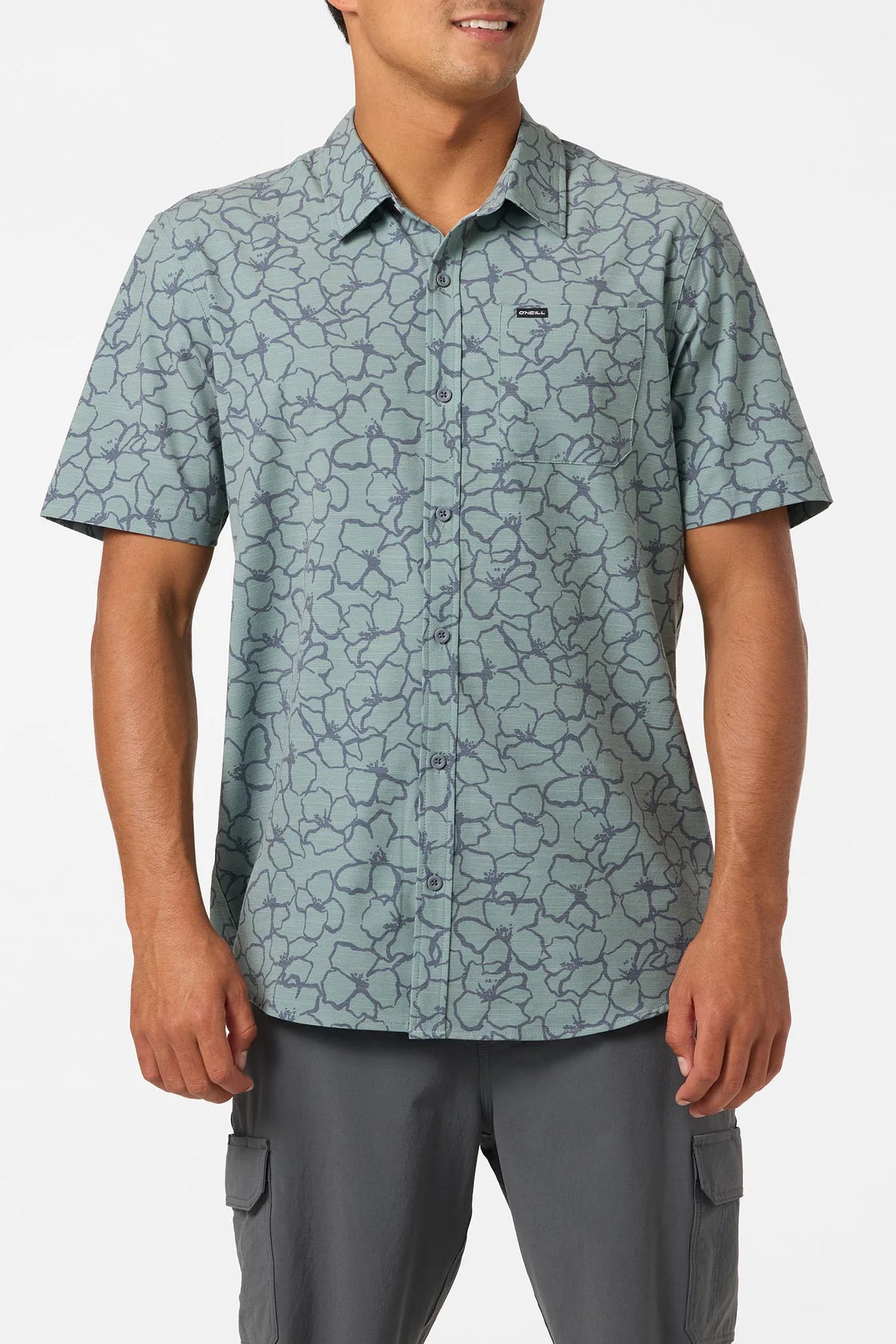 O'Neill UPF Slub RELAXED Short Sleeve Woven Shirt Men's