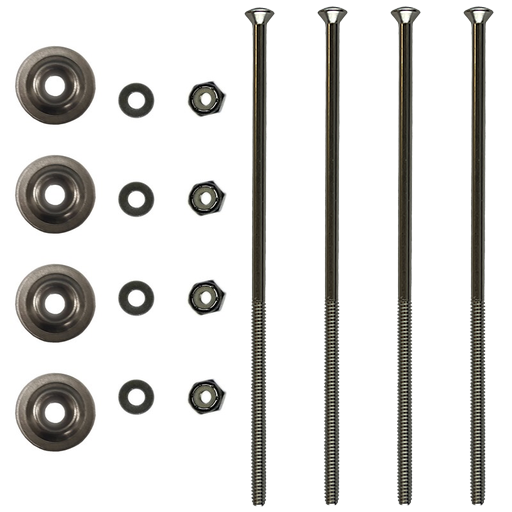 Trailhead Canoe Seat Bolt Kit 6-Inch Stainless Steel Large Flange Washer 4-Pack