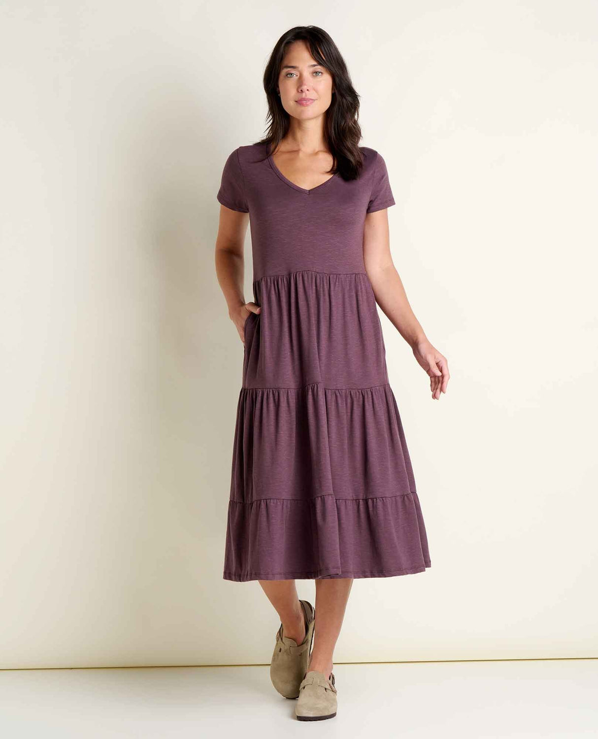Toad & Co Marley Tiered Midi Dress Women's