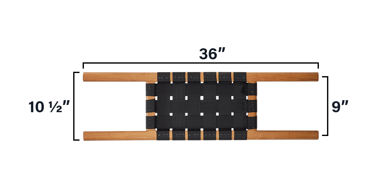 Trailhead Cherry Web Canoe Seat Bow (varnished)