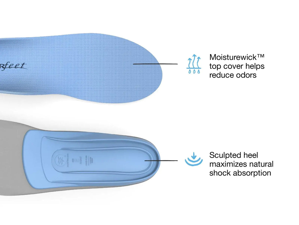Superfeet All-Purpose Support Medium Arch Insoles (Blue)