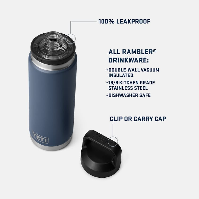 Yeti Rambler 26 oz / 769 mL Bottle w/ Chug Cap Blue Camo