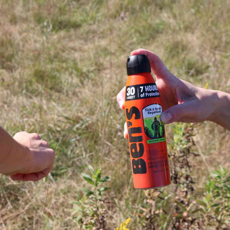 Ben's insect repellent being applied outdoors