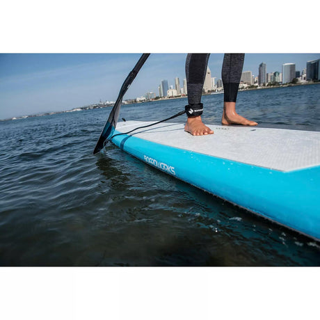 Boardworks paddle board leash in use