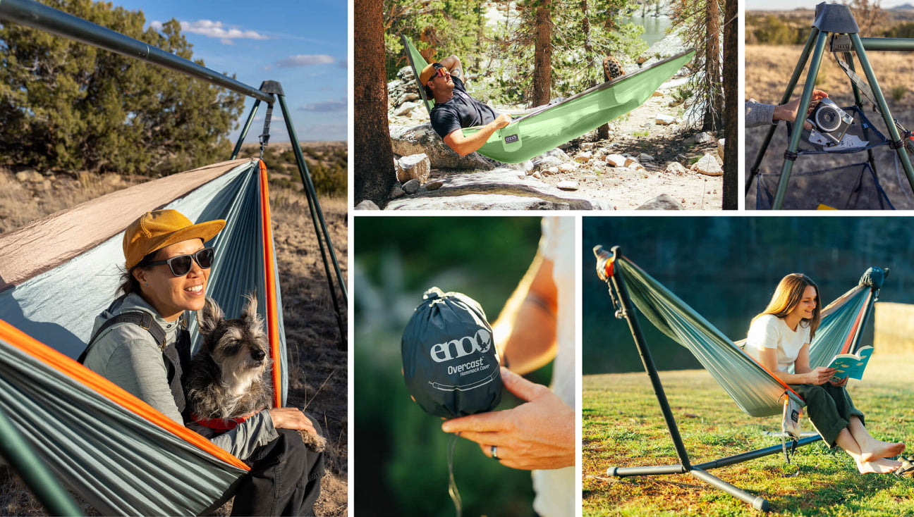 ENO hammocks and hammock accessories outdoors