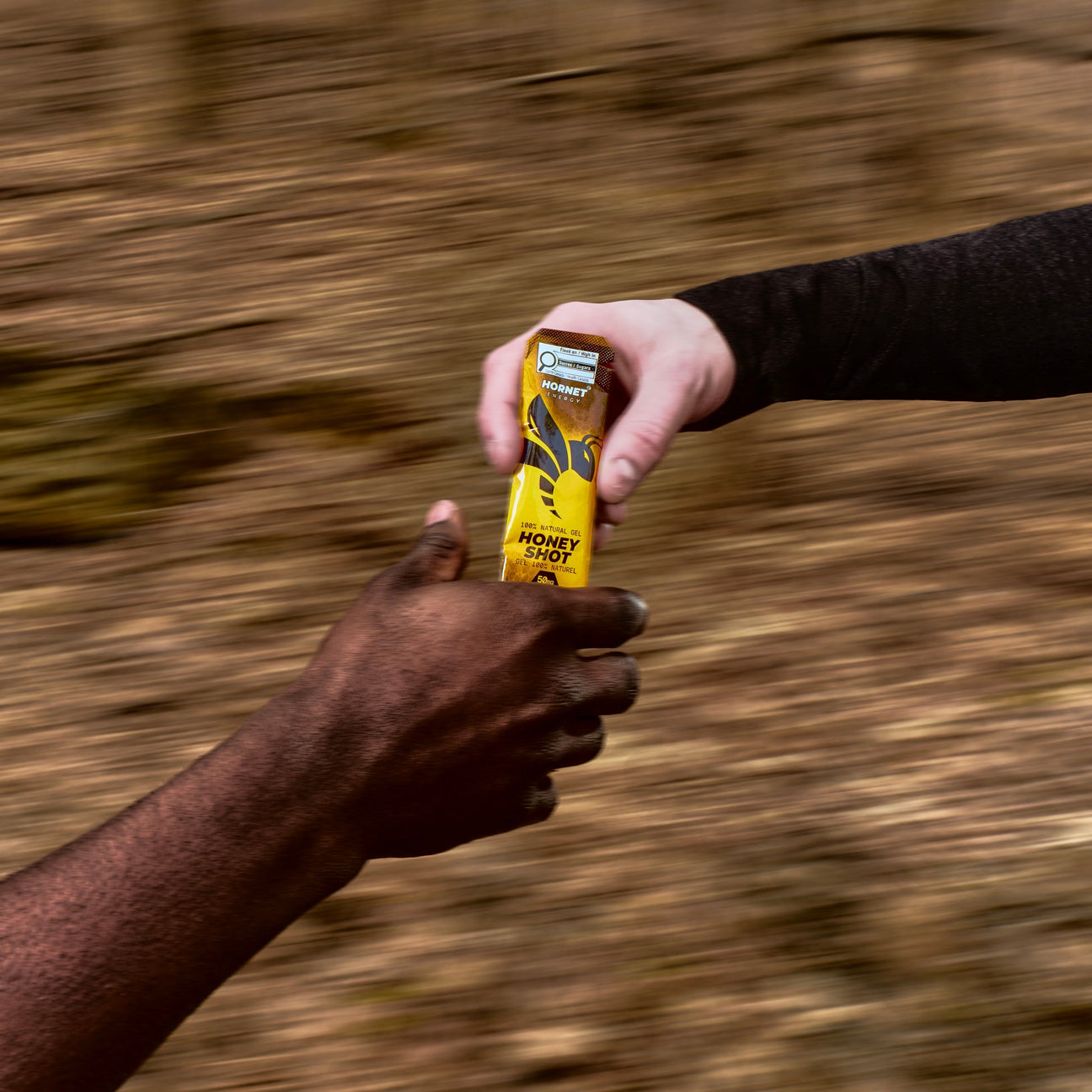 Hornet Energy gels during trail running