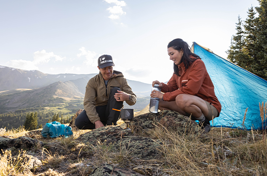 Royal Robbins outdoor lifestyle apparel in camp