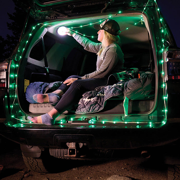 Nite Ize utility gear used at a campsite