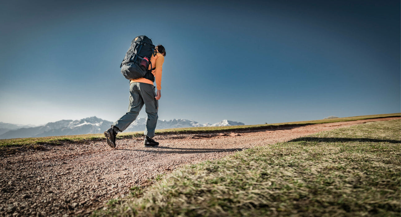 Hanwag hikers wearing lightweight trekking footwear on a trail