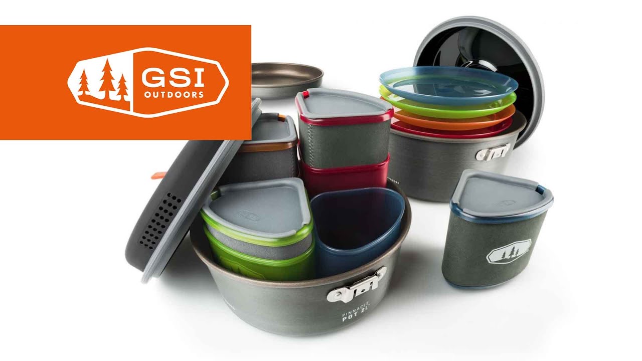 GSI Outdoors camp kitchen gear set up outside