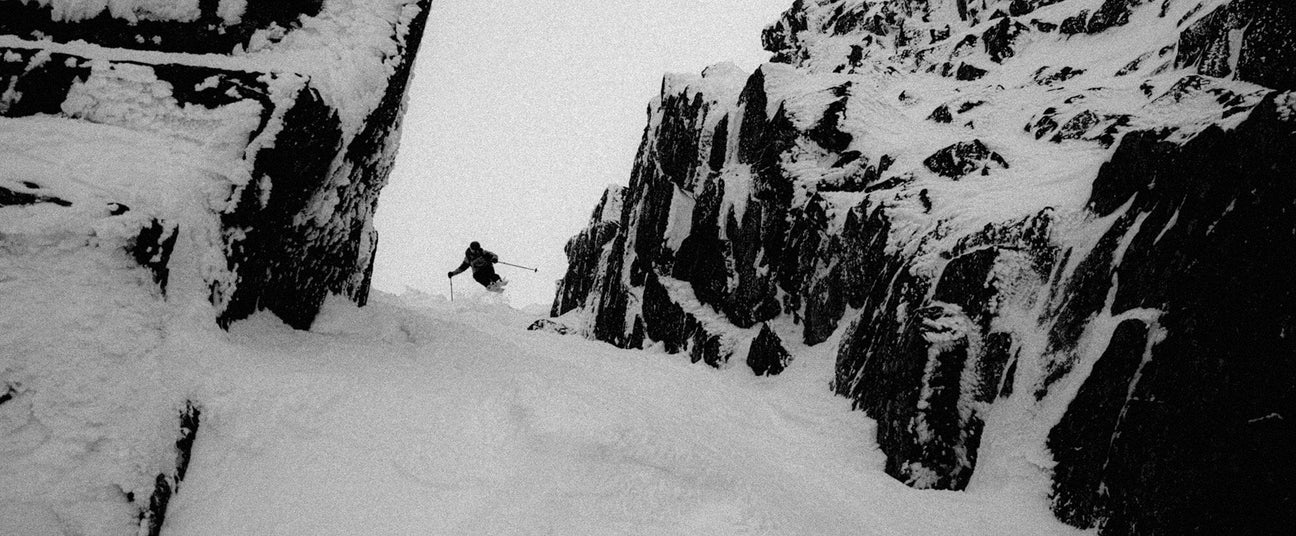 Atomic ski touring gear in snowy mountain terrain