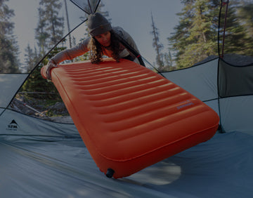 Therm-a-Rest sleeping pad and camp comfort gear outdoors