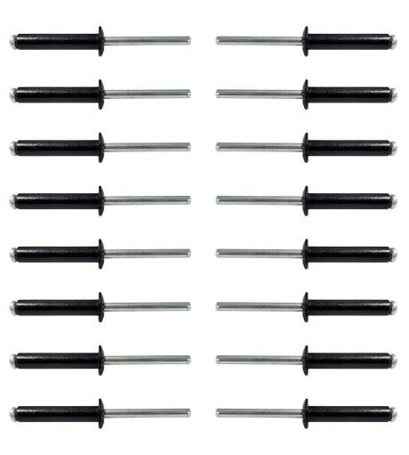 Trailhead Rivets Black 20 pieces - 1 in