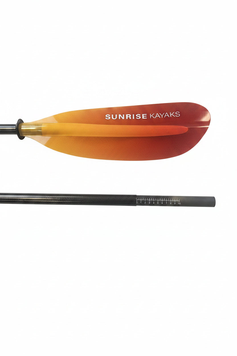 Sunrise Kayaks Carbon 2pc Adjustable Kayak Paddle Fiberglass Blade, 220-230cm
