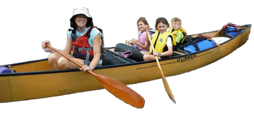 Clipper Canoe Mackenzie 18'6" Ultralight w/ Black Trim & Two Wood Web Seat