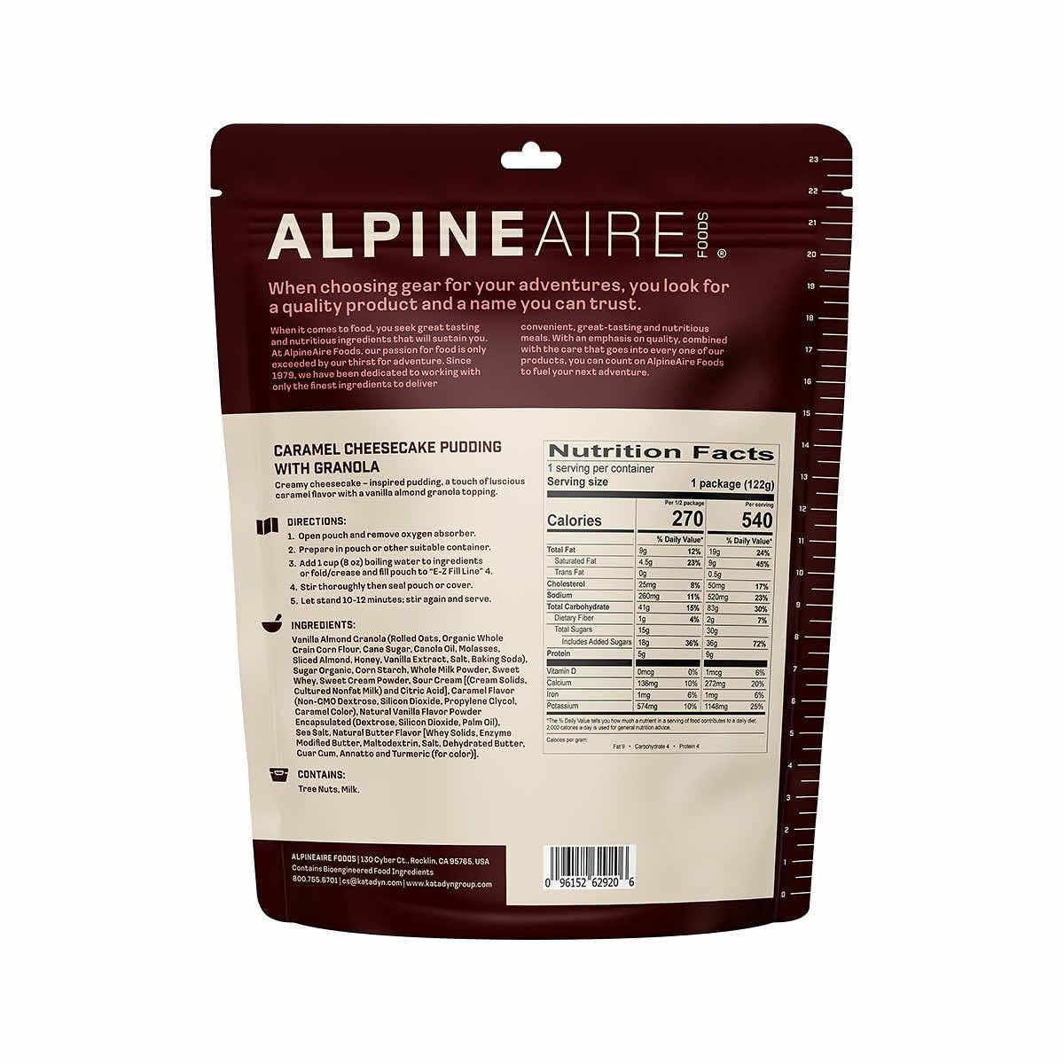 AlpineAire Caramel Cheesecake Pudding with Granola - Single Serving