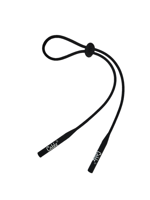 Cablz 16" Skinnyz Ends Adjustable Eyewear Retainer, Black