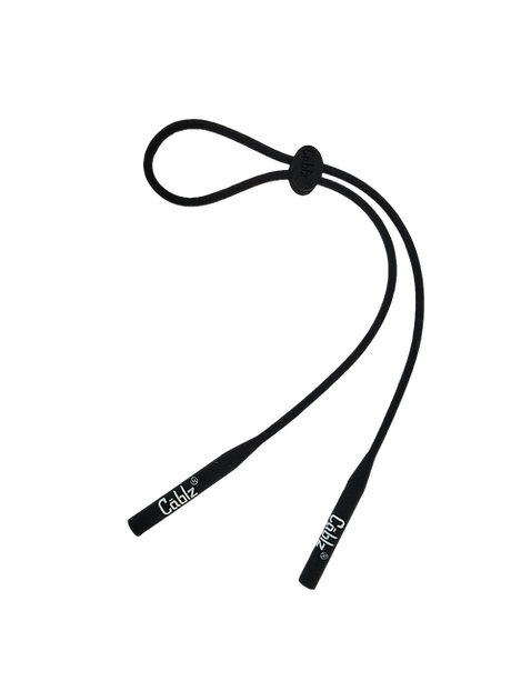 Cablz 16" Skinnyz Ends Adjustable Eyewear Retainer, Black