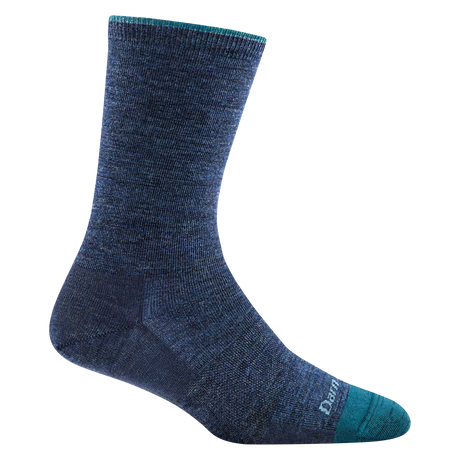Darn Tough Solid Basic No-Cushion Lightweight Lifestyle Crew Sock Women's 6012 Denim L