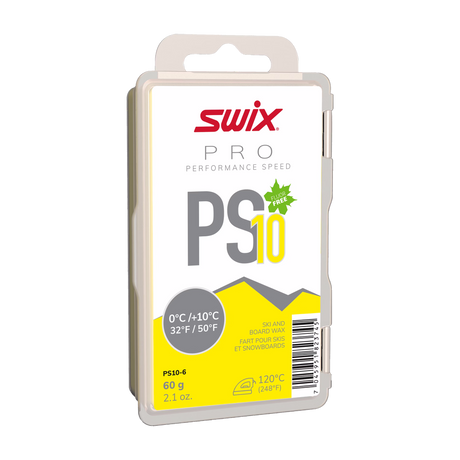 Swix PS10 Yellow 0C to 10C Glide Wax, 60g