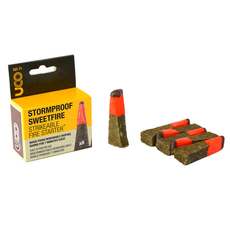UCO Stormproof Sweetfire Strikeable Fire Starter, 8 Pack