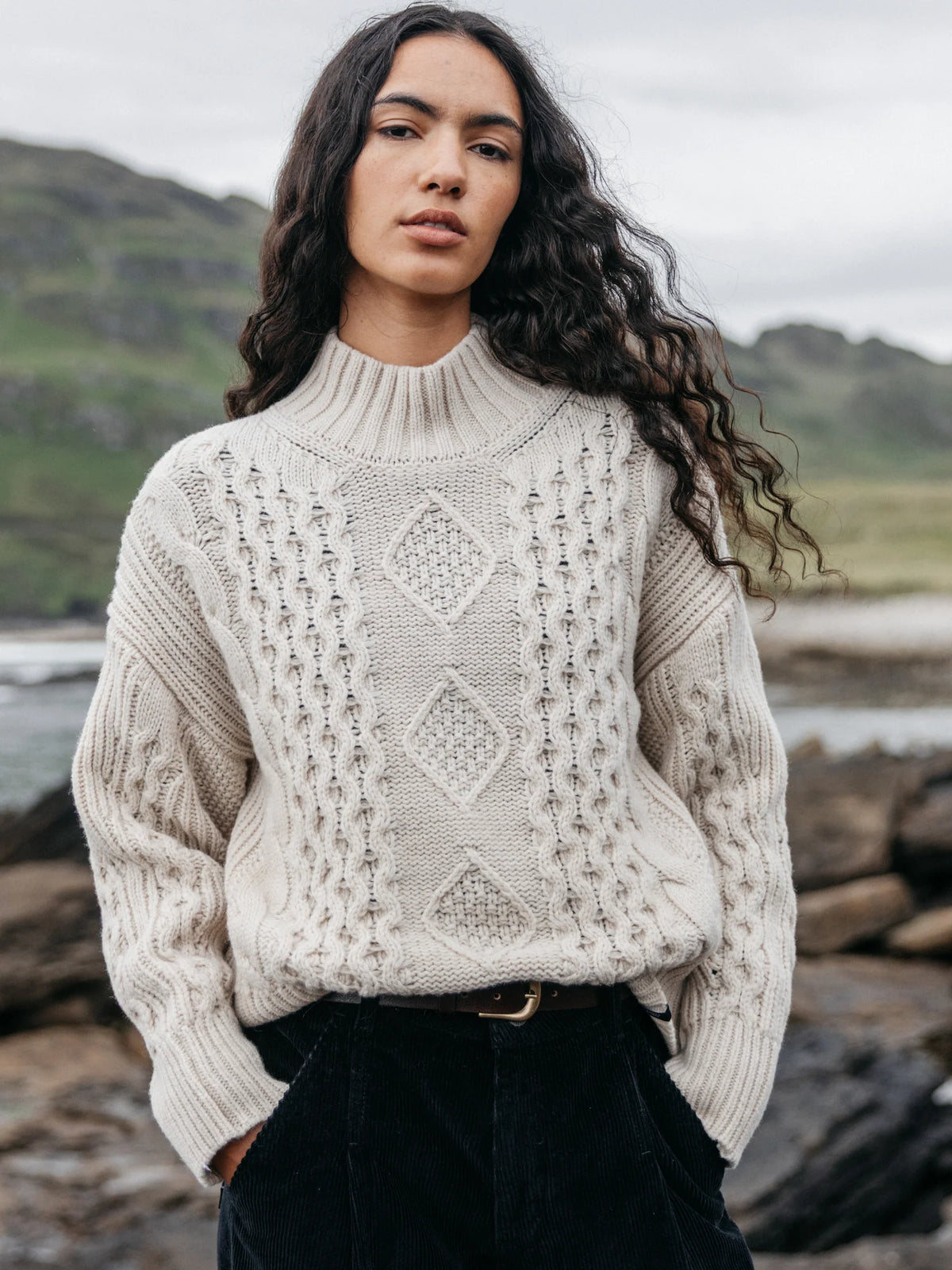 Finisterre Nova Aran Knit Sweater Women's